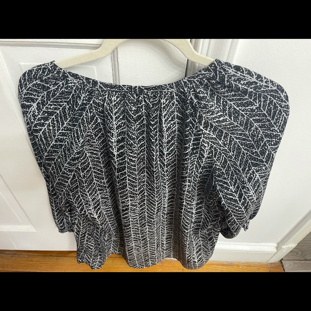 Black and white blouse
